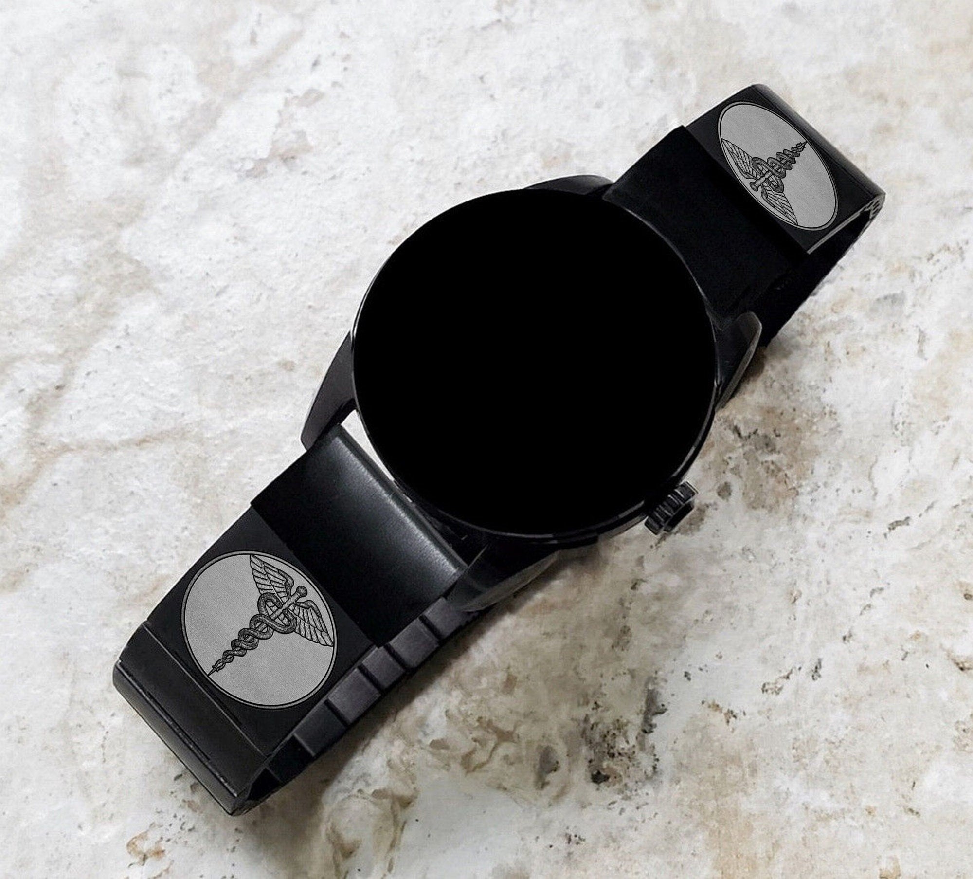 Engraved Watch Band for Garmin epix Pro 51mm Foretrex 601 701 Quatix 3 6X 7X D2 Tactix 7 Pro Instinct 2X Solar Black St Steel Strap MS1-A26